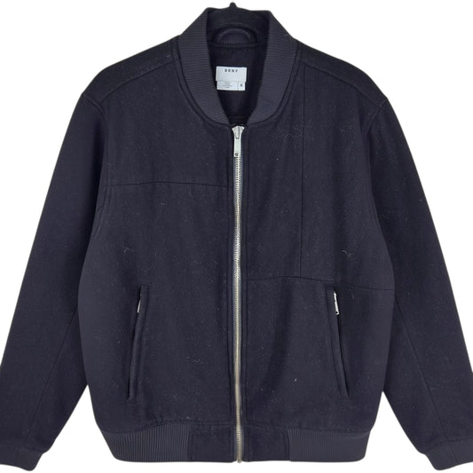 DKNY Black Heavy Bomber Jacket Size M