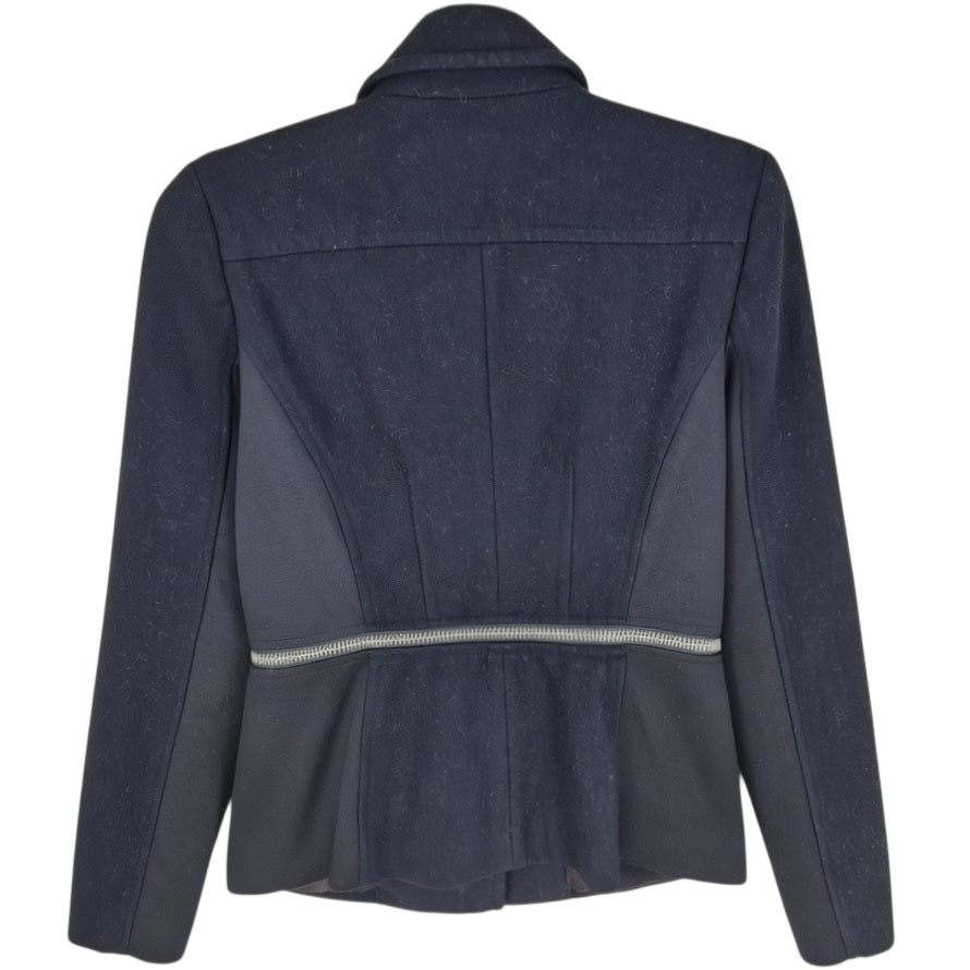 Armani Exchange Womens Black Slim Button Jacket Size XS