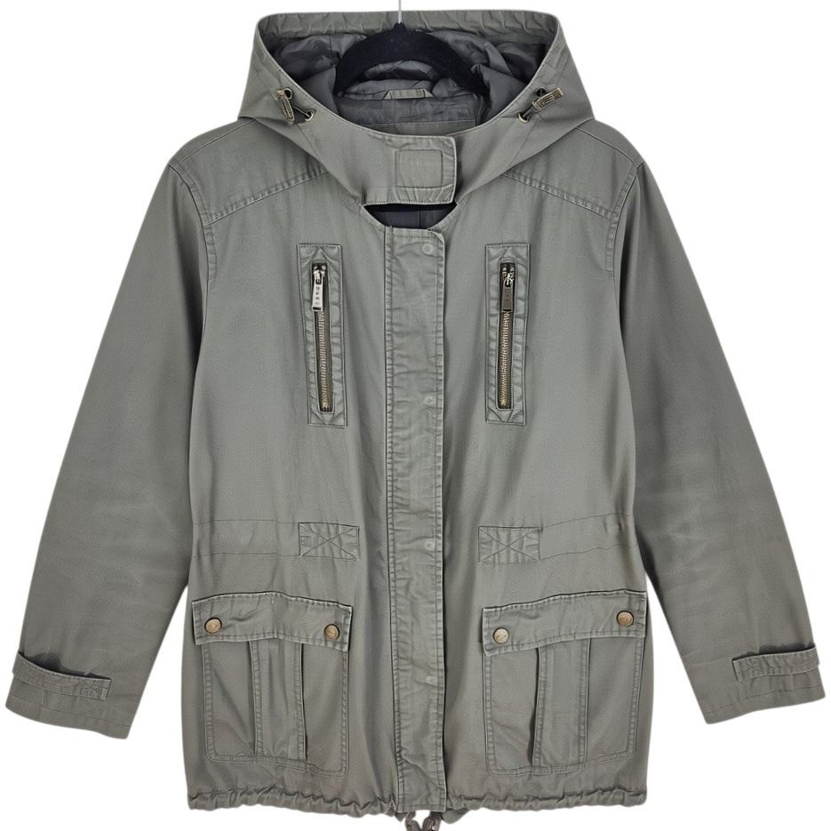 DKNY Womens Khaki Green Trench Jacket Size M