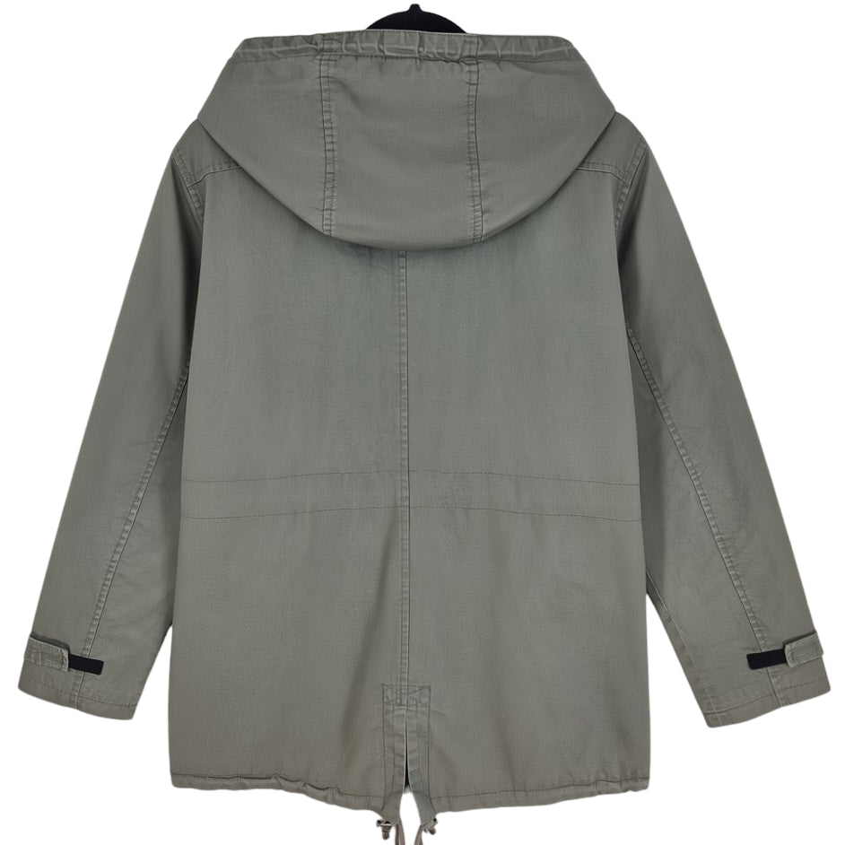 DKNY Womens Khaki Green Trench Jacket Size M