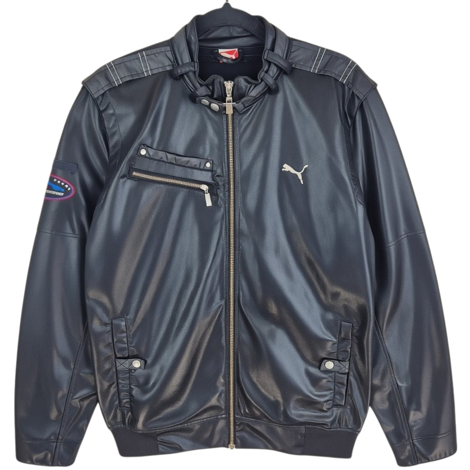 PUMA Motorsport Black Laquered Zip Jacket Size L