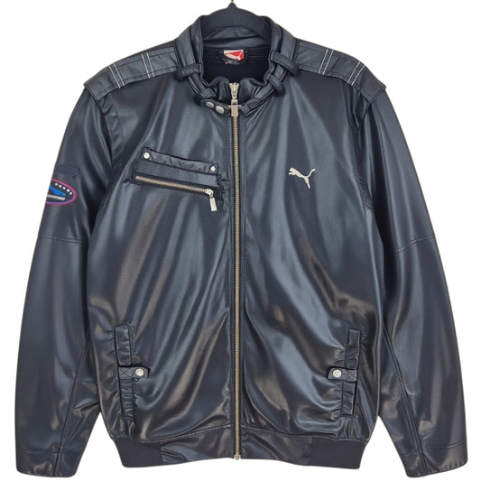 PUMA Motorsport Black Laquered Zip Jacket Size L