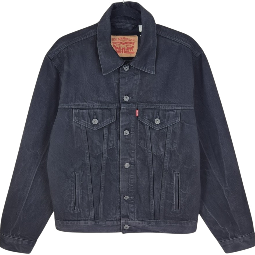 Levis Black Heavy Denim Button Jacket Size M