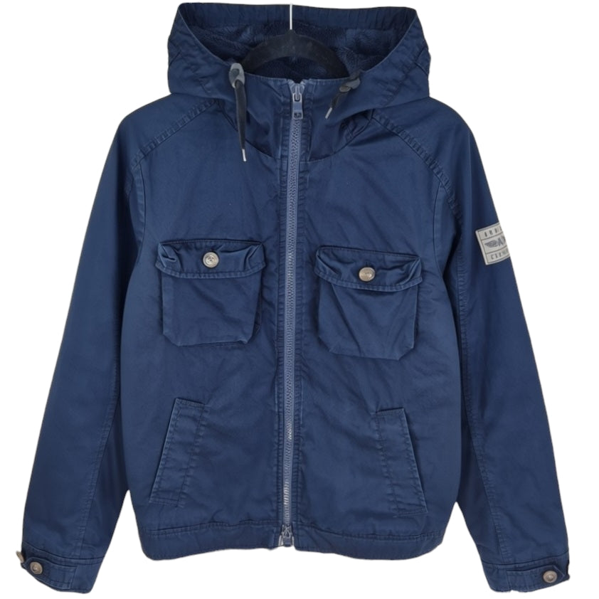 Armani Exchange Dark Blue Fleece Insulated Jacket Size S