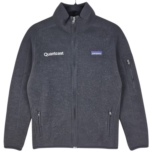 Patagonia Womens Dark Grey Fleece Zip Jumper Size M