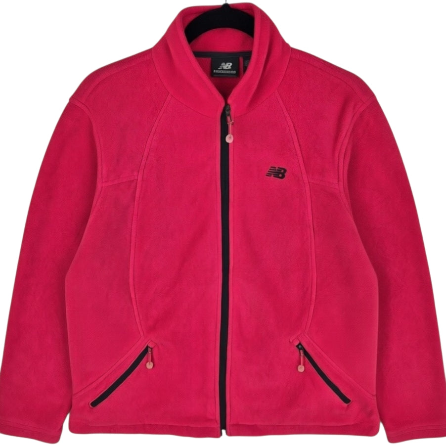 New Balance Womens Hot Pink Fleece Zip Jumper Size L
