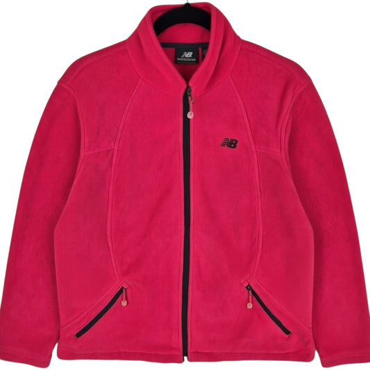 New Balance Womens Hot Pink Fleece Zip Jumper Size L