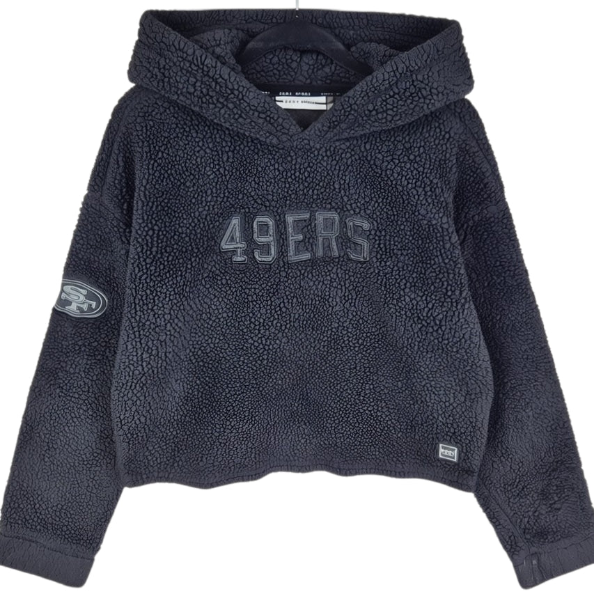 DKNY Sport Womens Black San Francisco 49ers Fleece Hoodie Size S
