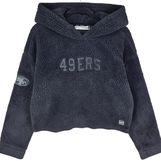 DKNY Sport Womens Black San Francisco 49ers Fleece Hoodie Size S