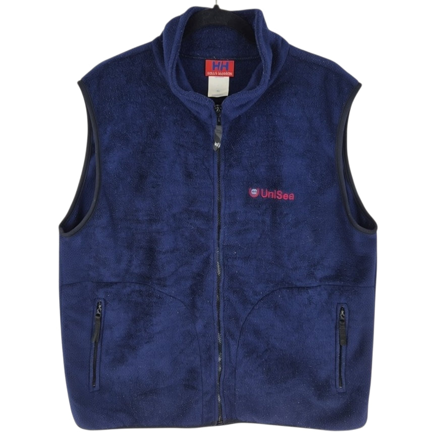 Vintage Helly Hansen 90's Dark Blue USA Made Fleece Vest Size XL