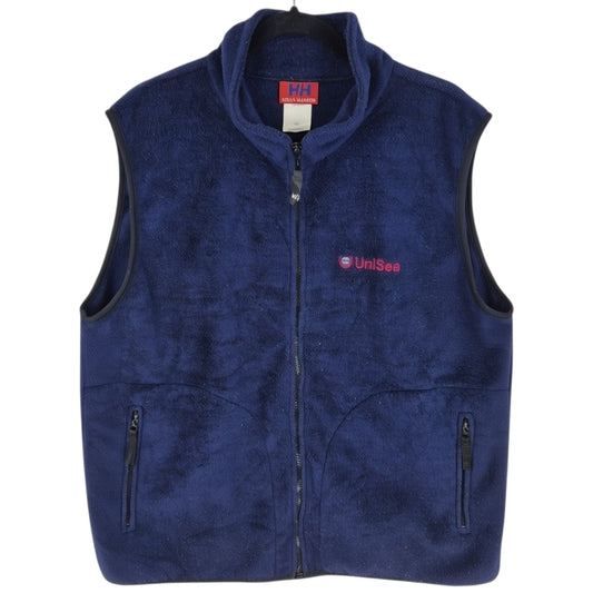 Vintage Helly Hansen 90's Dark Blue USA Made Fleece Vest Size XL