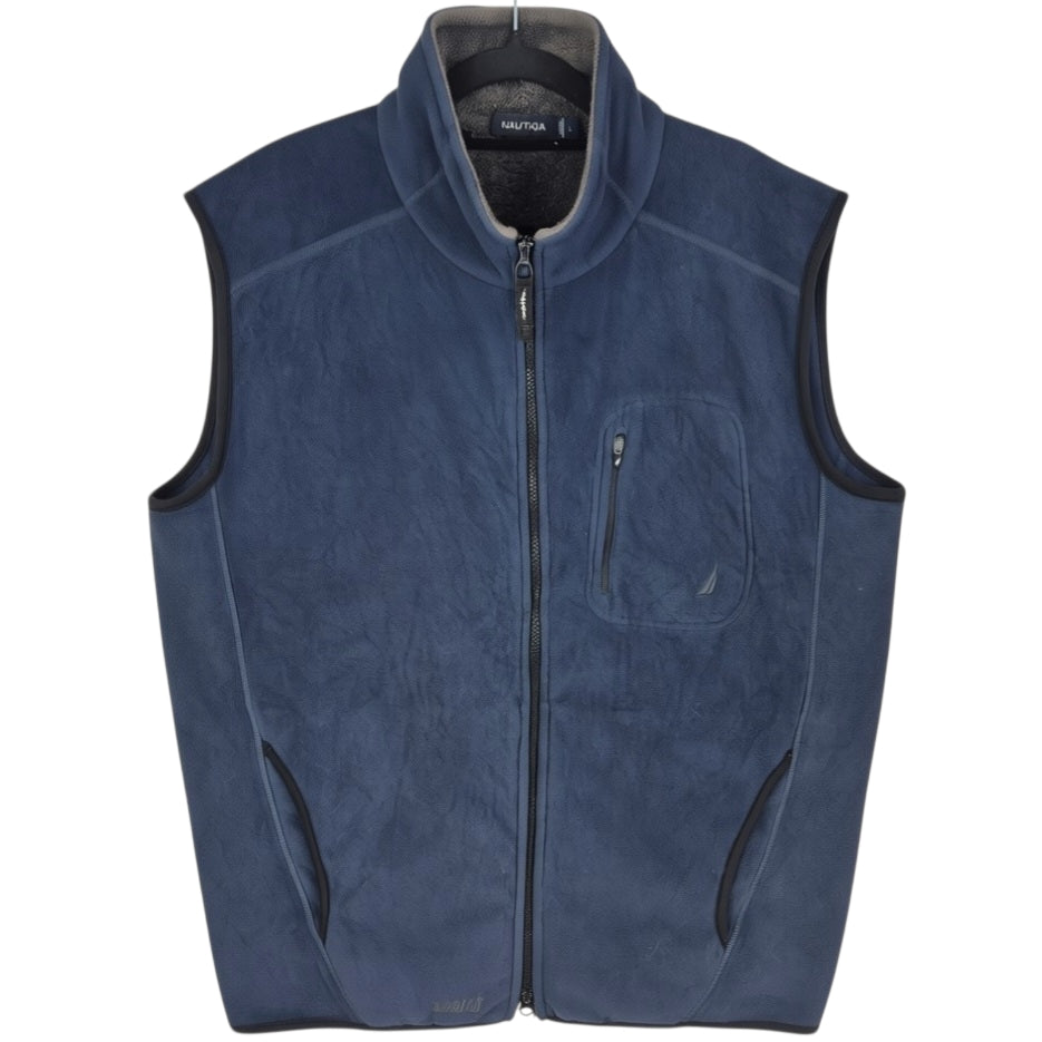 Nautica Dark Blue Fleece Vest Size L