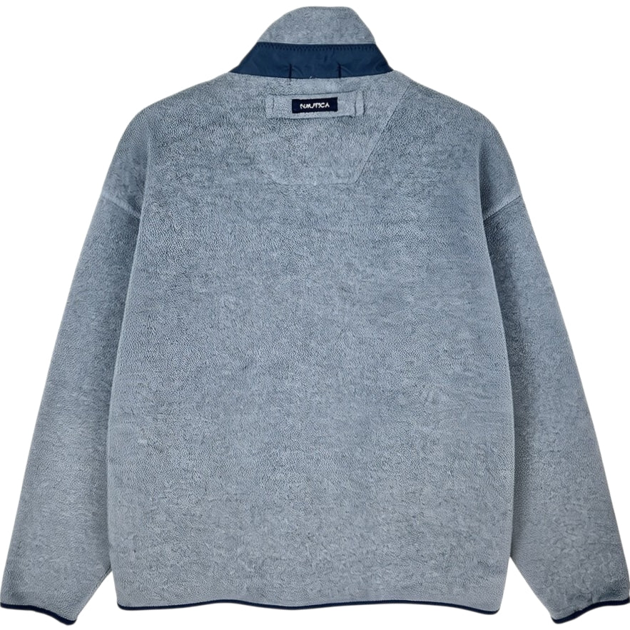 Nautica Grey Half Zip Fleece Jumper Size M
