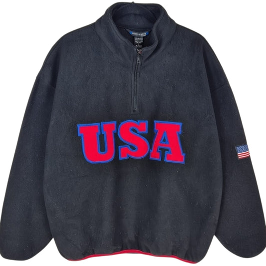 Vintage Architect 90's Black USA Embroidered Fleece Jum[per Size L