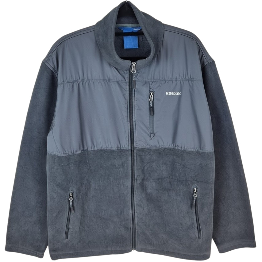 Reebok Dark Grey Fleece Zip Jumper Size L