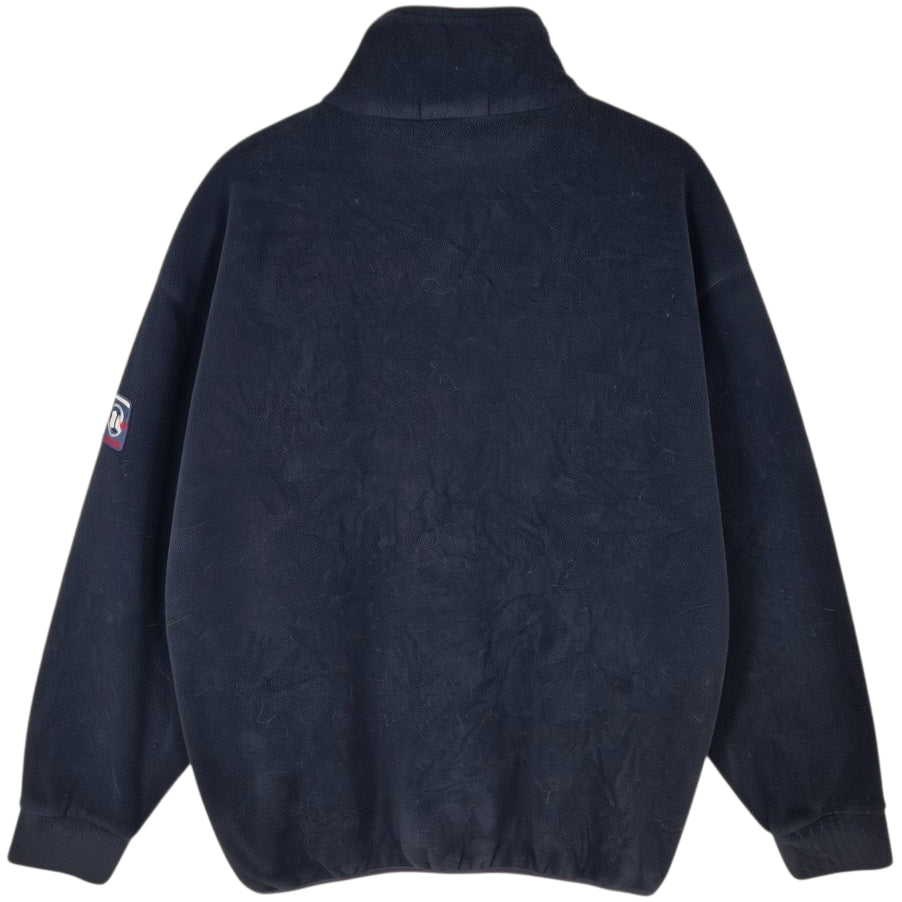 Vintage Nautica Competition 90's Black Embroidered USA Fleece Jumper Size XL