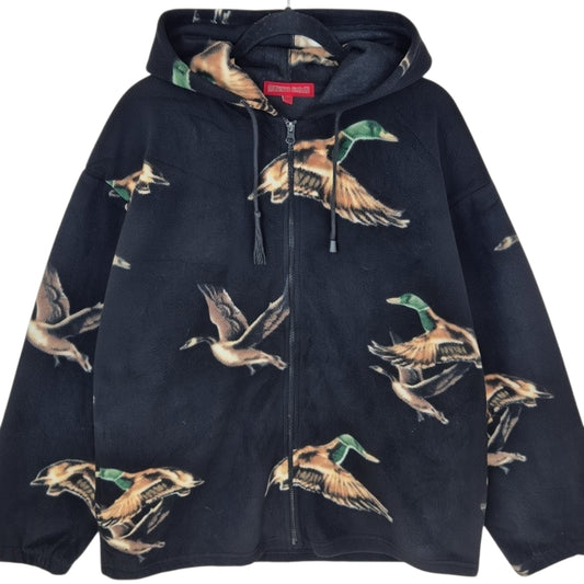 Authentic Wildlife Black Fleece Zip Hoodie Size M