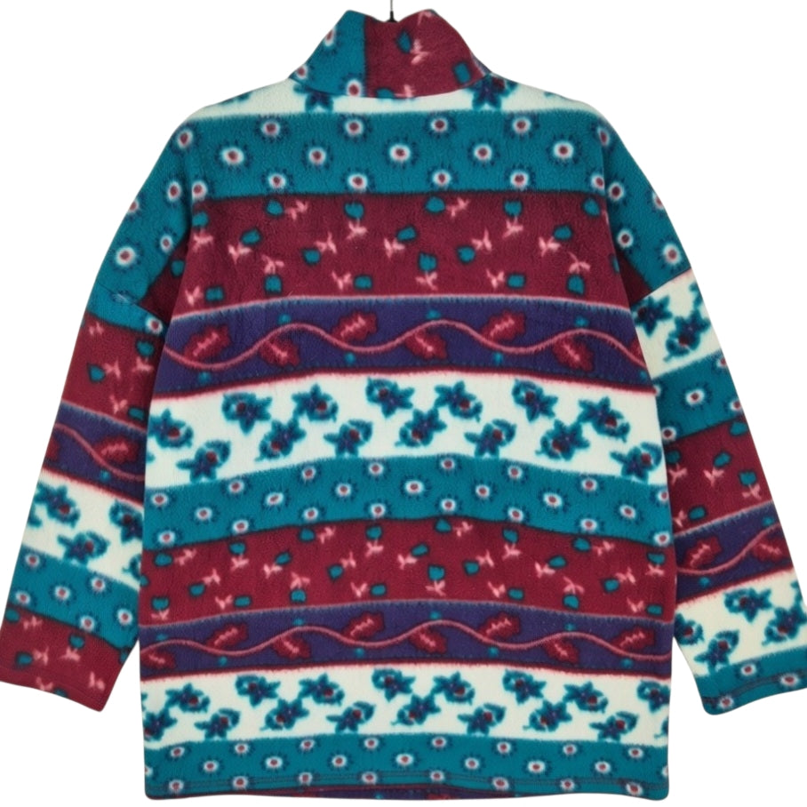 Vintage Backroad Blues 80's Colourful USA Made Fleece Jumper Size M