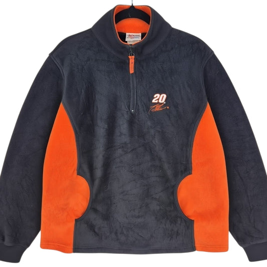 Vintage NASCAR Womens Tony Stewart Black & Orange Fleece Jumper Size XL