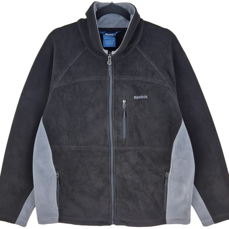Reebok Black Fleece Zip Jumper Size L