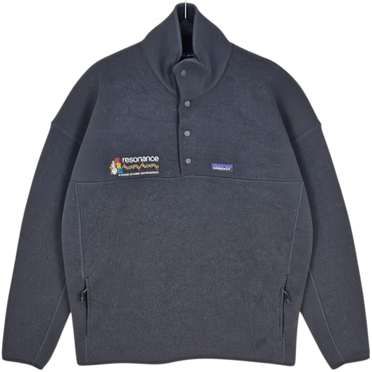 Patagonia Black Quarter Button Fleece Jumper Size XL