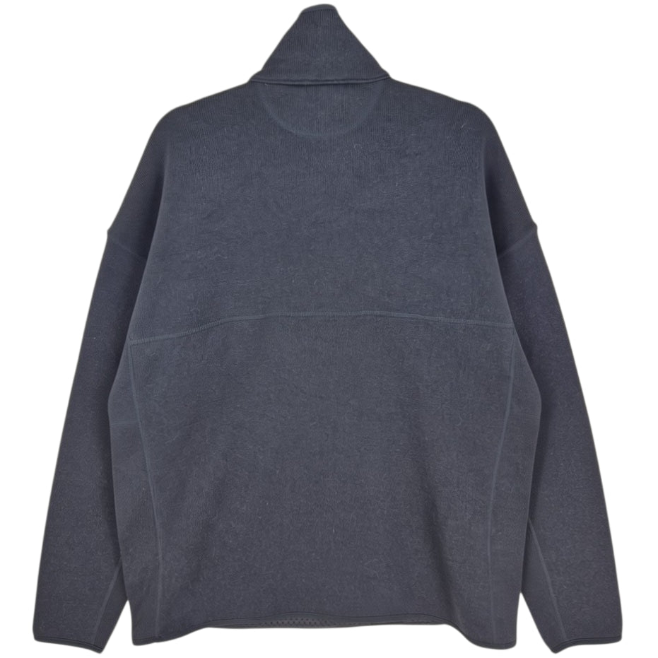 Patagonia Black Quarter Button Fleece Jumper Size XL