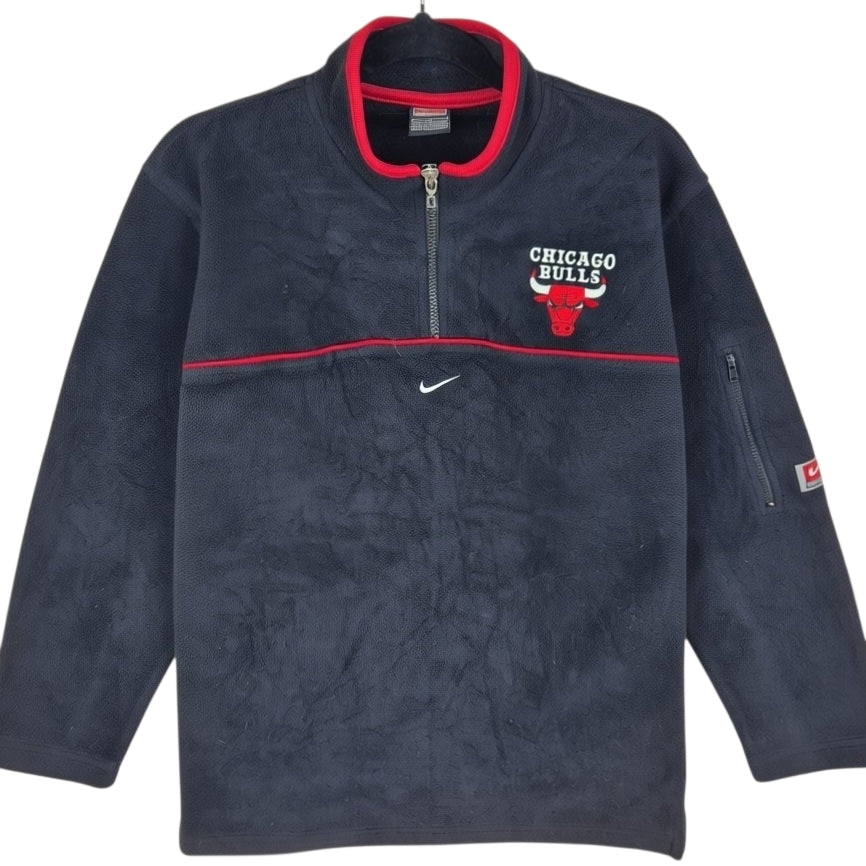 Vintage Nike Team 2000's Womens Chicago Bulls Black Fleece Jumper Size M