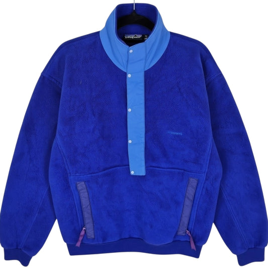 Vintage Patagonia 90's Blue USA Made Fleece Jumper Size M