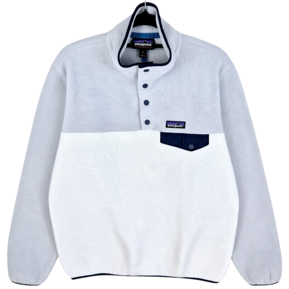 Patagonia Grey & White Quarter Button Jacket Size M