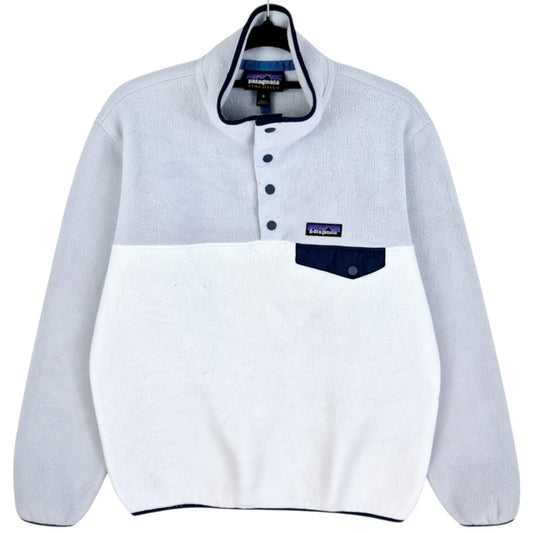 Patagonia Grey & White Quarter Button Jacket Size M