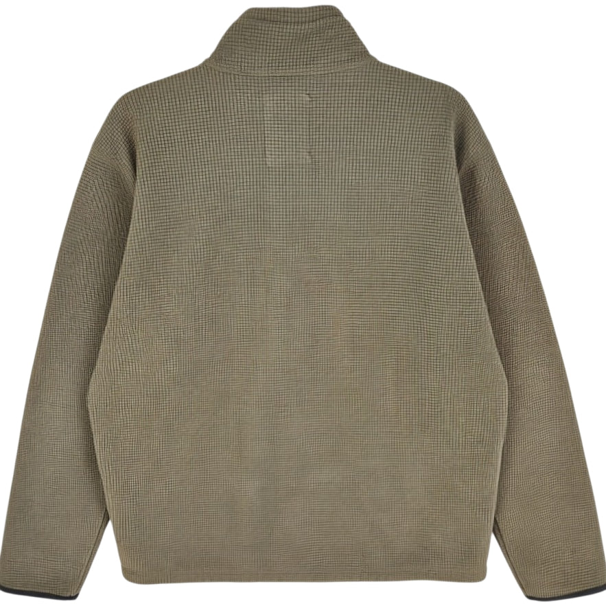 Timberland Khaki Green Quarter Zip Fleece Jumper Size L