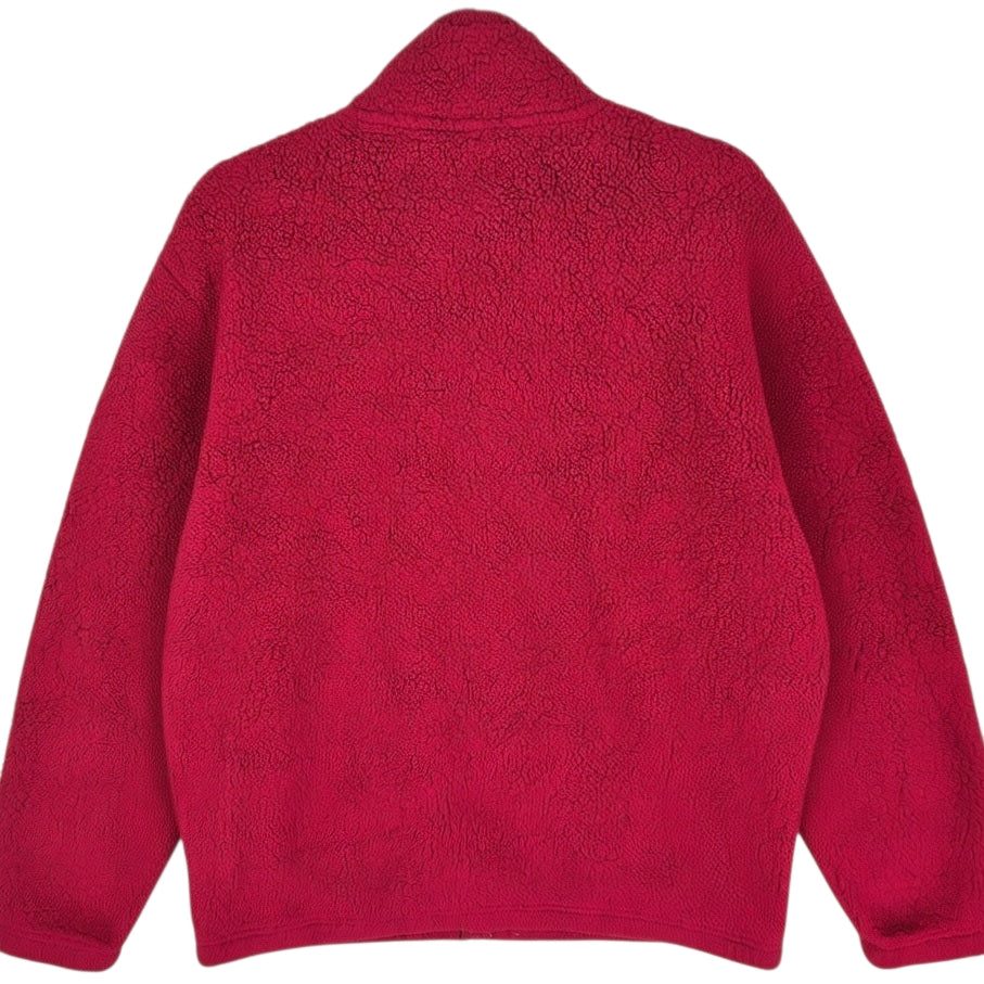 FILA Red Fleece Zip Jumper Size L