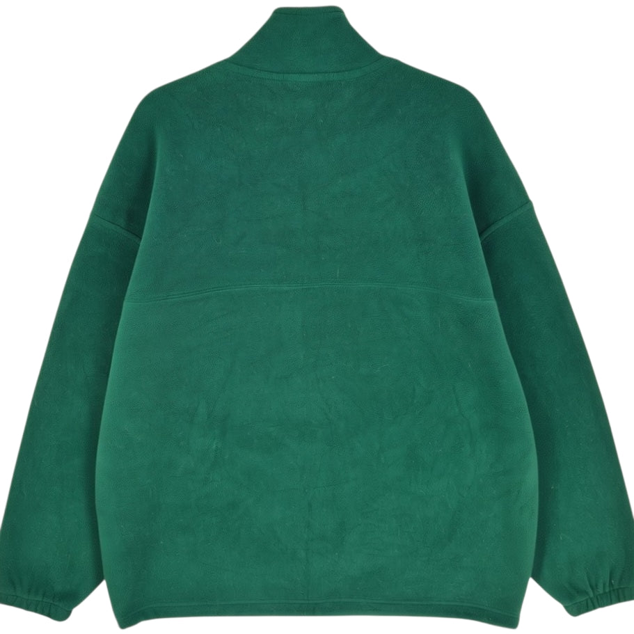 Vintage Reebok 2000's Green Quarter Zip Fleece Jumper Size L