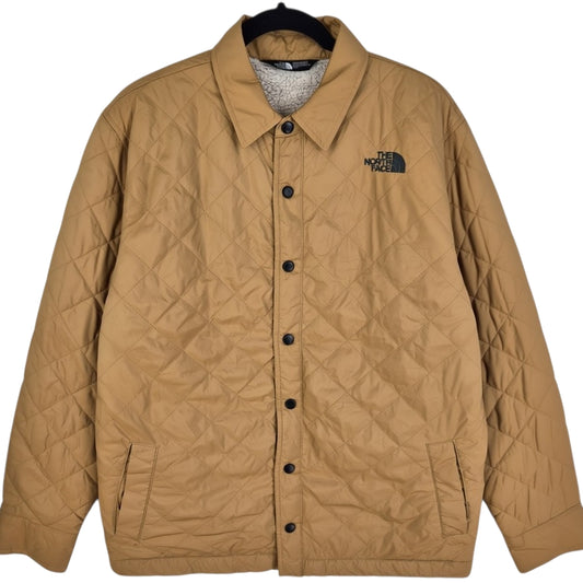 The North Face Brown Fleece Padded Button Jacket Size M
