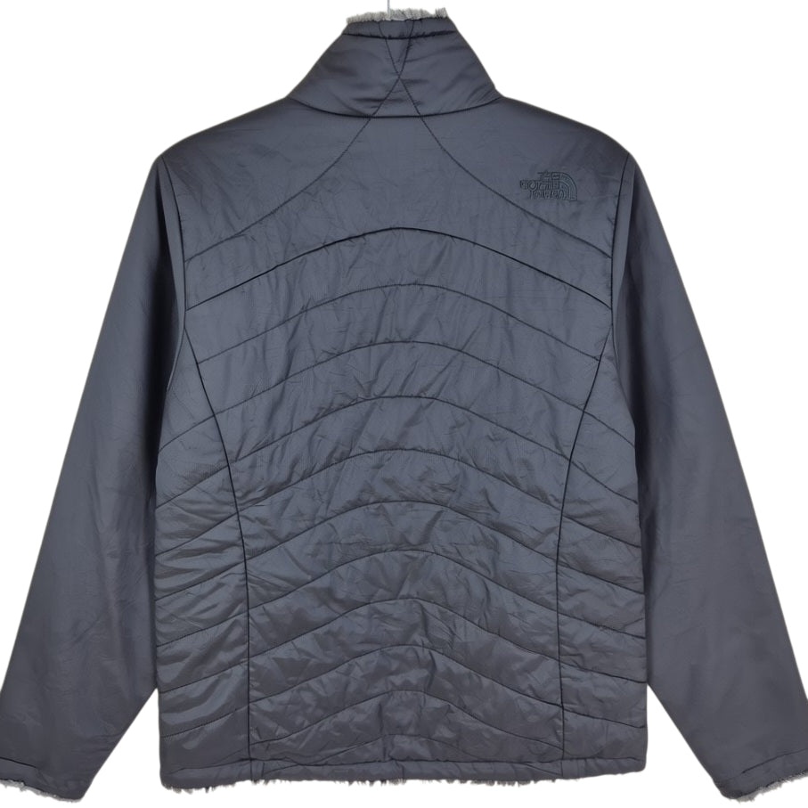 The North Face Womens Black & Grey Reversible Fleece Jacket Size S