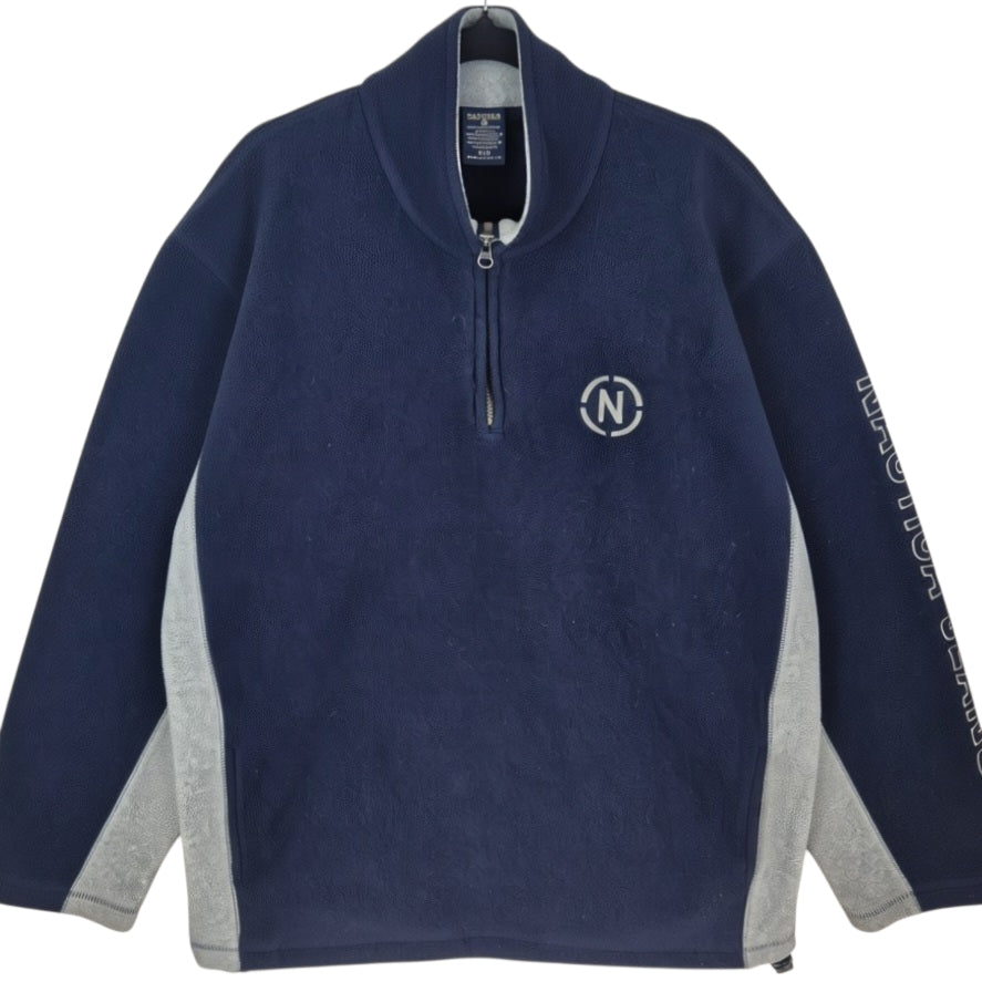 Vintage Nautica Jeans 90's Dark Blue USA Made Fleece Jumper Size M