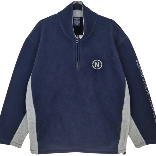 Vintage Nautica Jeans 90's Dark Blue USA Made Fleece Jumper Size M