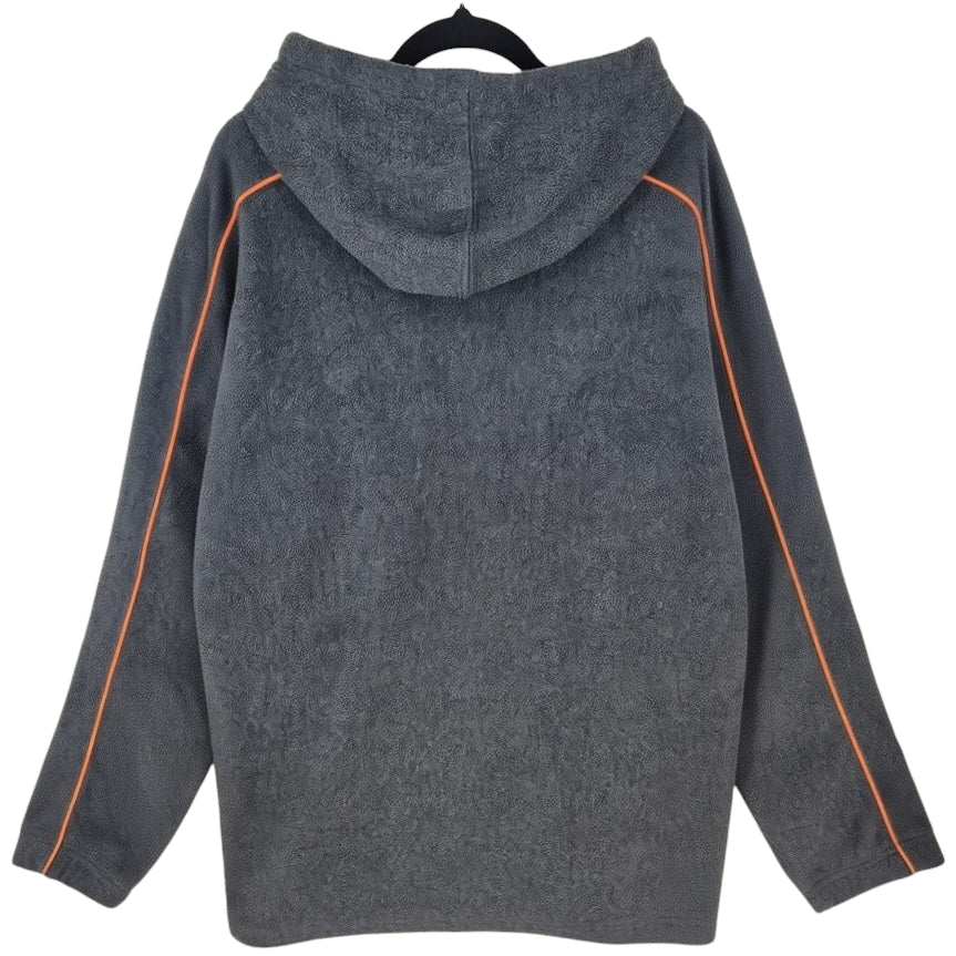 NFL Denver Broncos Grey Fleece Zip Hoodie Size L