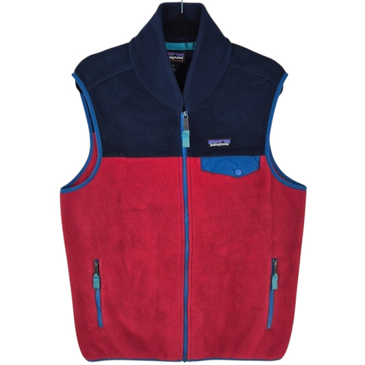 Patagonia Dark Blue & Red Fleece Vest Size M