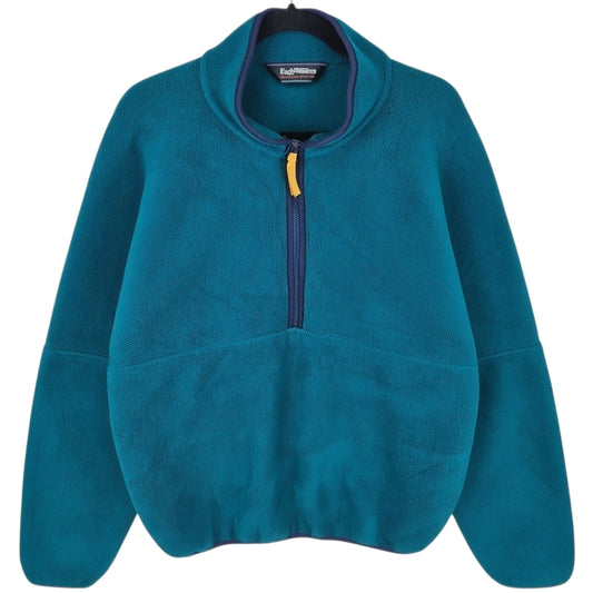 Vintage Early Winters Athletics 80's Aqua Green USA Made Fleece Jumper Size L