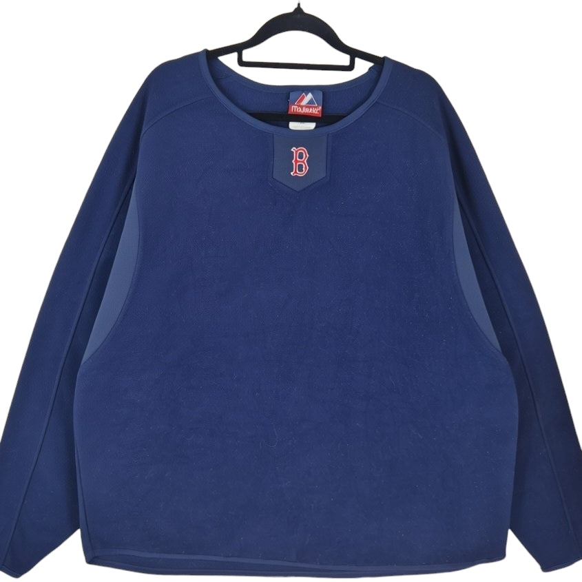 Vintage Majestic MLB Boston Red Sox Dark Blue Fleece Jumper Size XL