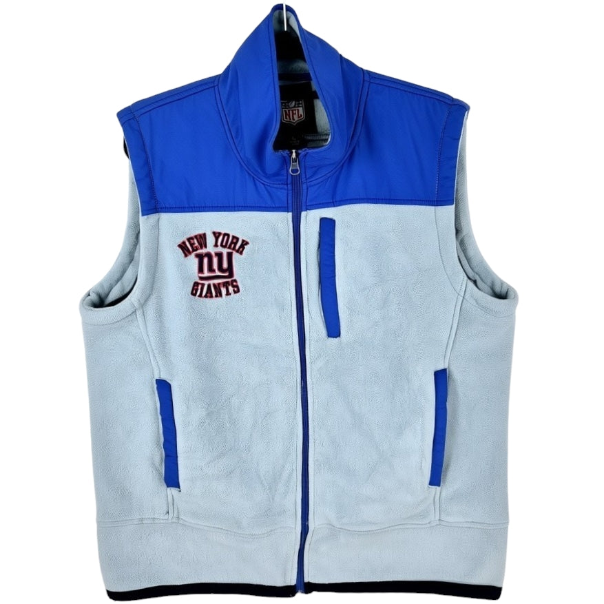 NFL New York Giants Grey & Blue Fleece Vest Size L