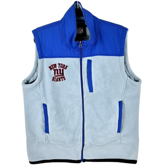 NFL New York Giants Grey & Blue Fleece Vest Size L
