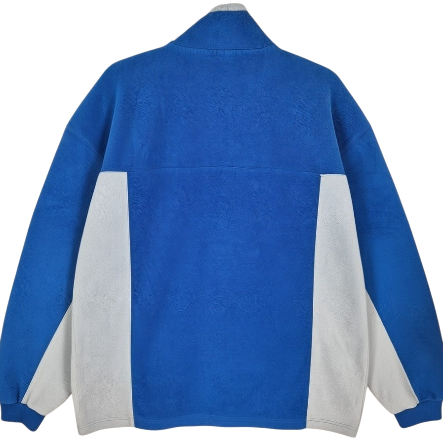 Vintage FILA 2000's Blue & Grey Quarter Zip Fleece Jumper Size XL