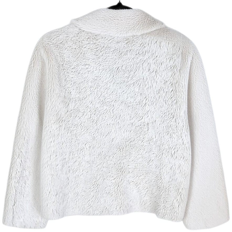 Patagonia Womens Cream White Mink Fleece Zip Jumper Size S