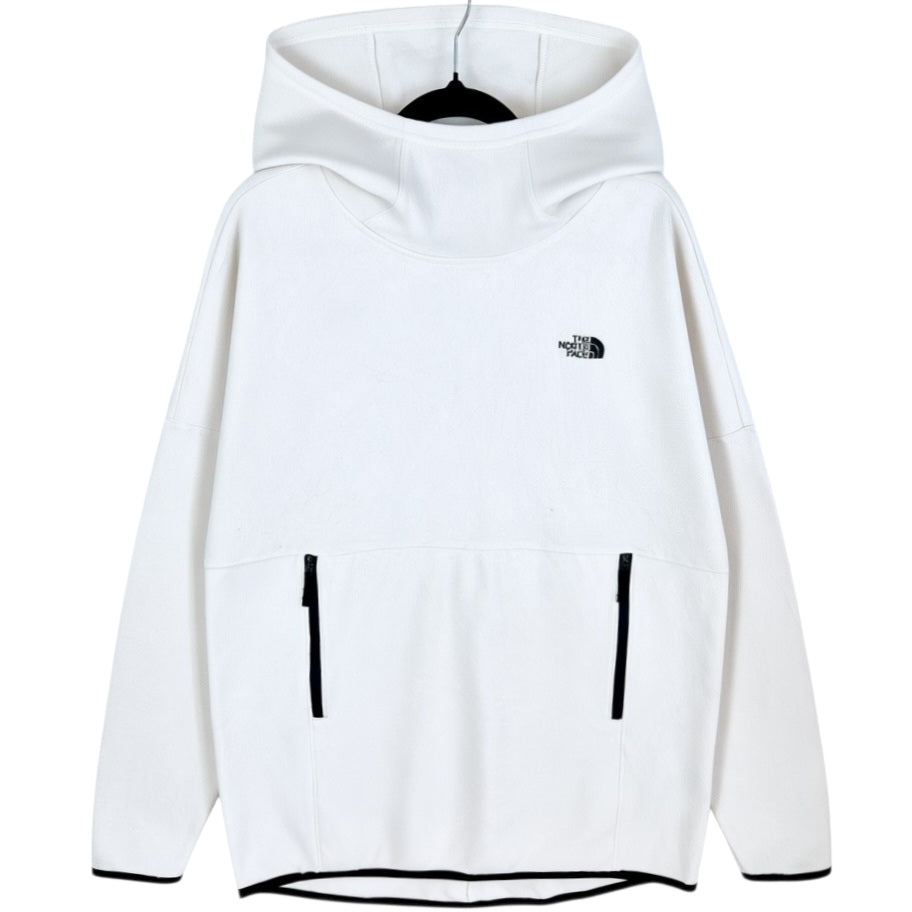 The North Face Womens Cream White Fleece Hoodie Size M