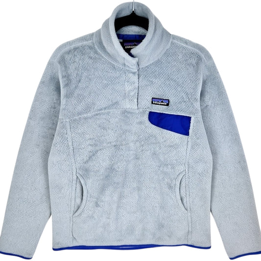 Patagonia Womens Grey Quarter Button Fleece Jumper Size M