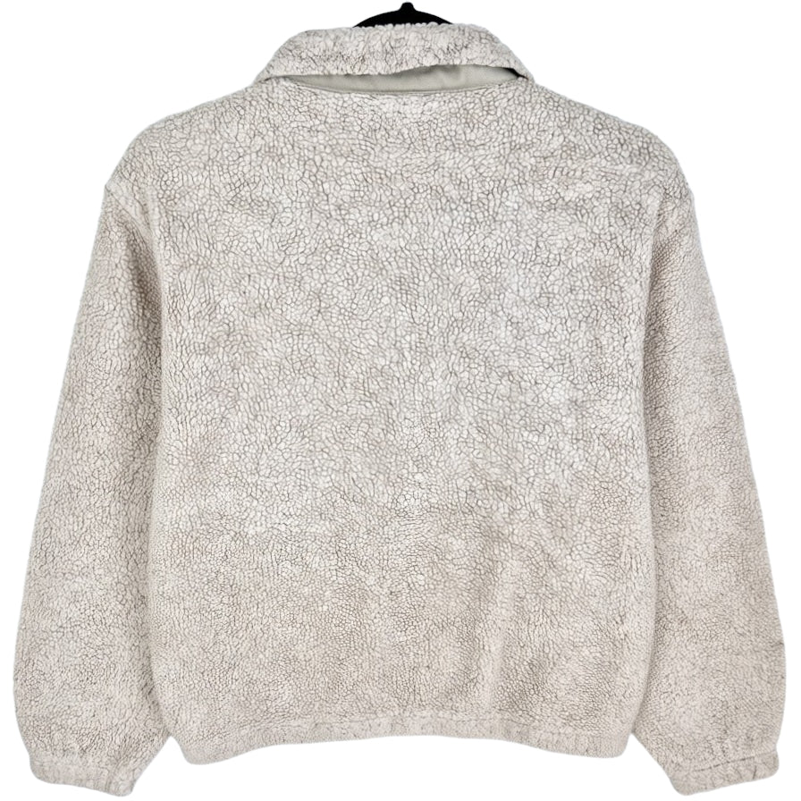 Vintage Woolrich 90's Womens Light Brown USA Made Fleece Jumper Size S