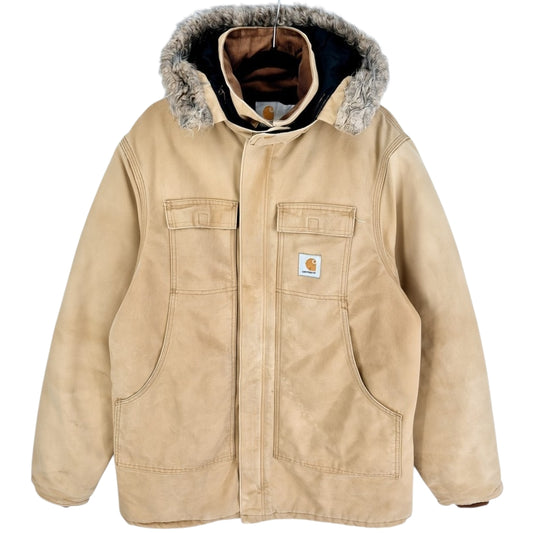 Vintage Carhartt Brown Extra Heavy Quilted Denim Jacket Size XL