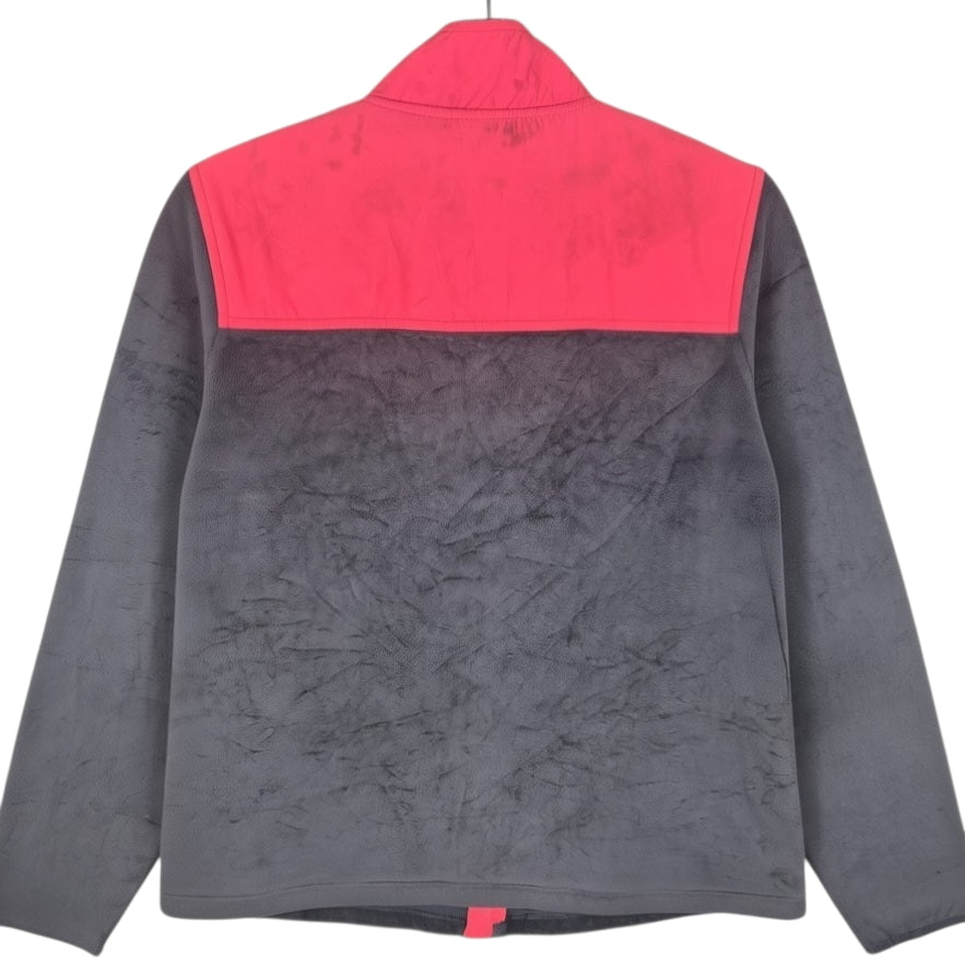 FILA Sport Womens Grey & Pink Mink Fleece Zip Jumper Size M
